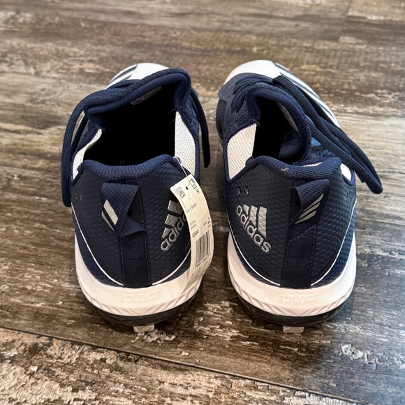 Adidas Icon V Bounce Baseball Cleats Navy White Mens Size 17  Lace Up Sports NEW - Picture 5 of 9
